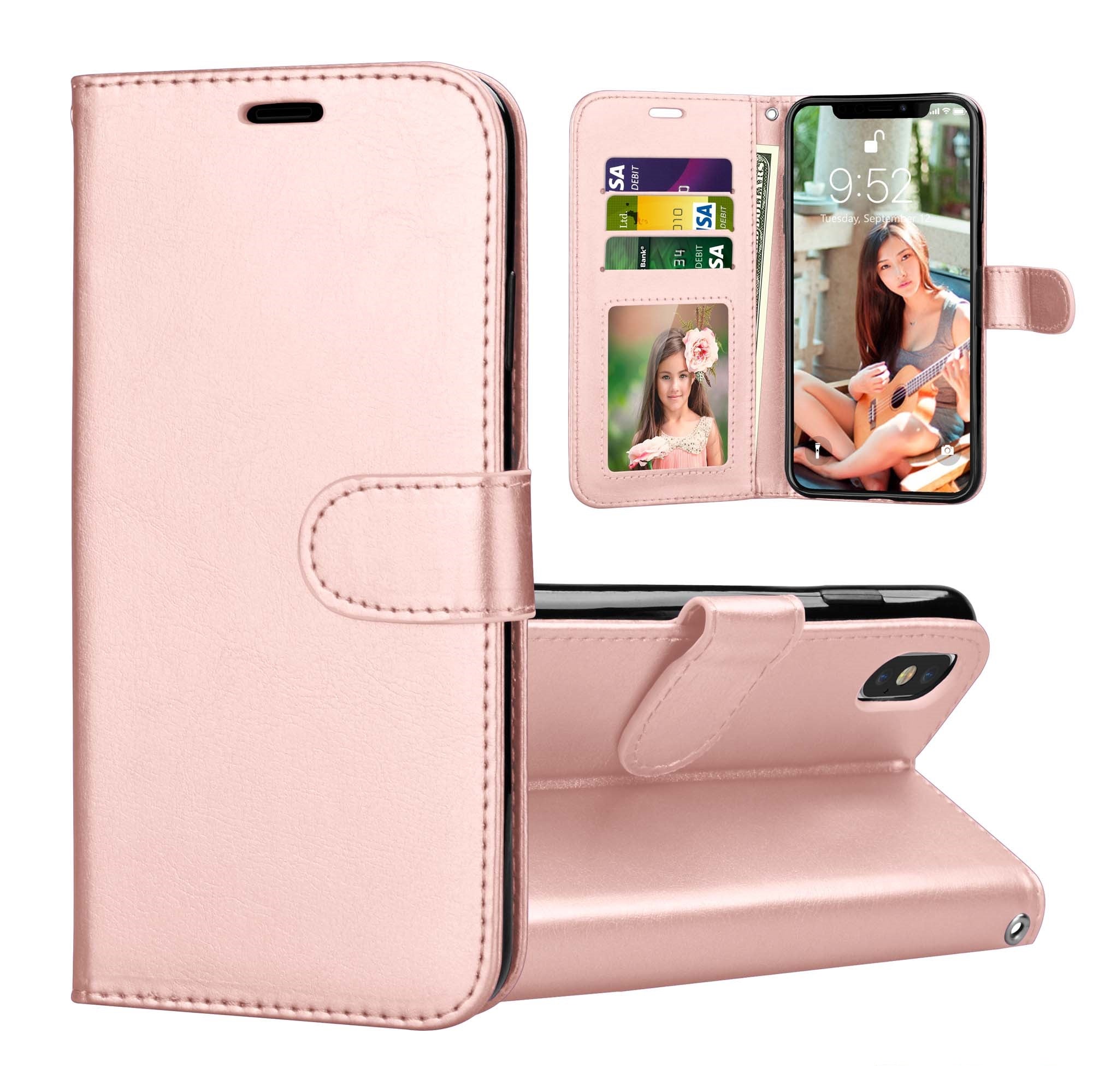 Étui portefeuille folio en cuir pour iPhone XR Étui portefeuille folio en cuir pour iPhone XR
